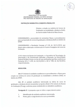 INSTRUÇÃO NORMATIVA CONIUNTA PROEG/STI