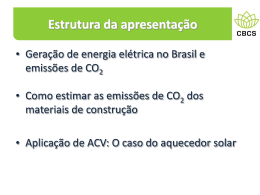 Gera&ccedil;&atilde;o de Energia El&eacute;trica no Brasil e CO2 SBCS10