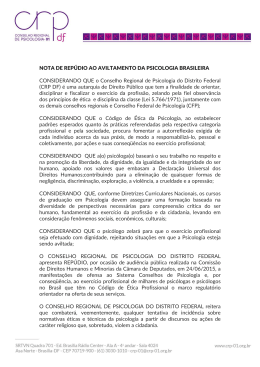 Leia abaixo a nota completa. - CRP-RJ
