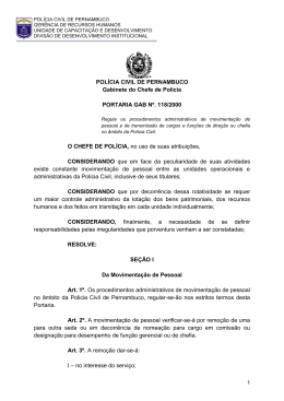 POL&Iacute;CIA CIVIL Gabinete d PORTARIA O CHEFE DE