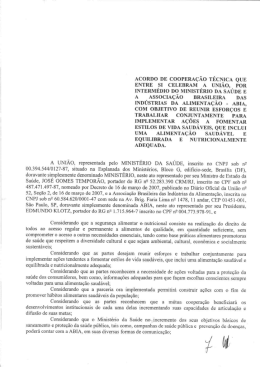 AcoRDo DE coorERA&Ccedil;&Atilde;o TECNICA QUE ENTRE sI caLEBRAIvI A