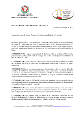ofício circular nº 008/2012-caopij - Ministério Público do Estado do