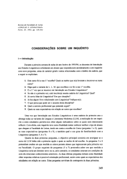 Considerações sobre um inquérito / João Veloso. Revista da