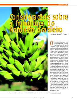 Considerações sobre a fruticultura do Nordeste brasileiro