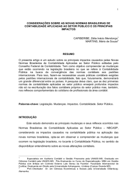 1 CONSIDERA&Ccedil;&Otilde;ES SOBRE AS NOVAS NORMAS - TCE