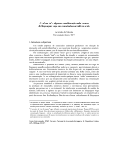 E coiso e tal &ndash; algumas considera&ccedil;&otilde;es sobre o uso de linguagem