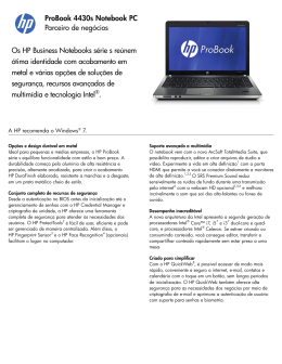 ProBook 4430s Notebook PC data sheet - Portuguese (Brazil)