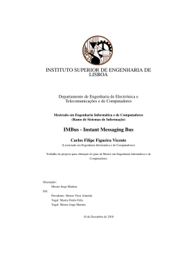 Instant Messaging Bus - Reposit&oacute;rio Cient&iacute;fico do Instituto