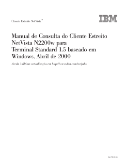 Manual de Consulta do Cliente Estreito NetVista N2200w para