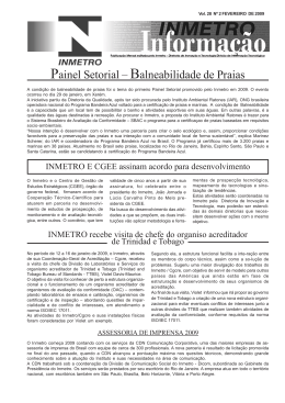 Painel Setorial &ndash; Balneabilidade de Praias