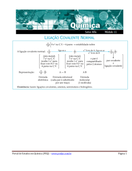 LIGAÇÃO COVALENTE NORMAL - Portal de Estudos em Química