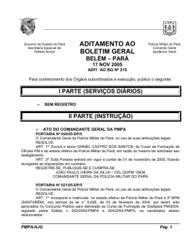 ADT. BG 215a - De 17 NOV 2005 - Proxy da Pol&iacute;cia Militar do Par&aacute;!