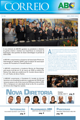 Edi&ccedil;&atilde;o n&ordm; 269 ABRIL-MAIO / 2009 - ABO-MG
