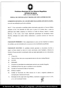 Edital de Convoca&ccedil;&atilde;o