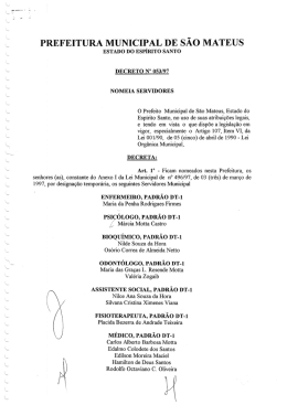 Decreto N&ordm; 053 / 1997 - Prefeitura de S&atilde;o Mateus