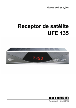 9362695, Manual de instru&ccedil;&otilde;es, Receptor de sat&eacute;lite UFE