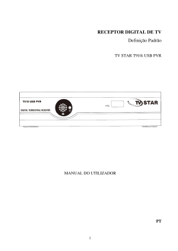 RECEPTOR DIGITAL DE TV Defini&ccedil;&atilde;o Padr&atilde;o