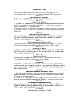 Decreto-Lei n&ordm;. 47344/66, de 25 de novembro