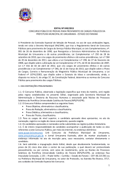 1 EDITAL N&ordm; 049/2015 CONCURSO P&Uacute;BLICO DE