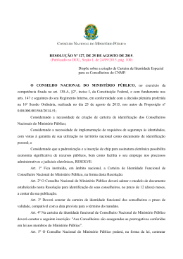 Resolução CNMP nº 127, de 25.08.15