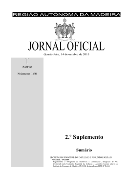 Portaria n.º 191/2015 - Governo Regional da Madeira