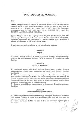 PROTOCOLO DE ACORDO - Sindicato dos Bancários do Sul e Ilhas