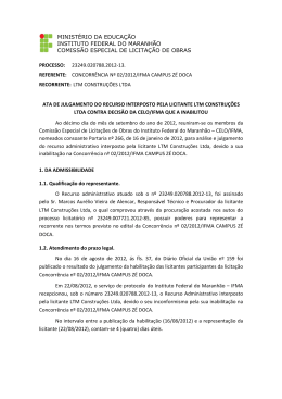 JULGAMENTO RECURSO INABILITA&Ccedil;&Atilde;O DA LTM