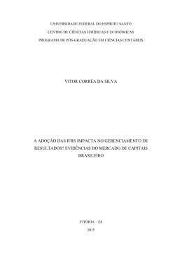 VITOR CORR&Ecirc;A DA SILVA A ADO&Ccedil;&Atilde;O DAS IFRS IMPACTA NO