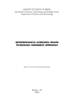 Methodological guidelines : health technology assessment appraisals