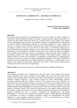 governan&ccedil;a corporativa &ndash; hist&oacute;ria e tend&ecirc;ncias