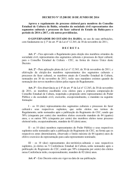 Decreto N&ordm; 15.208 - Secretaria de Cultura