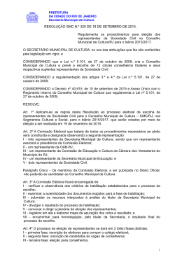 RESOLU&Ccedil;&Atilde;O SMC N.&ordm; 320 DE 18 DE SETEMBRO DE 2015
