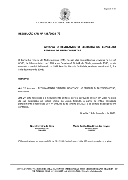 resolução cfn nº 438/2008 - Conselho Federal de Nutricionistas