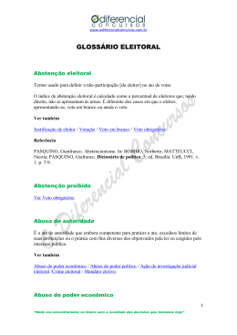 Gloss&aacute;rio Eleitoral em