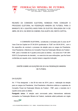 reunião da comissão eleitoral nomeada para conduzir o processo