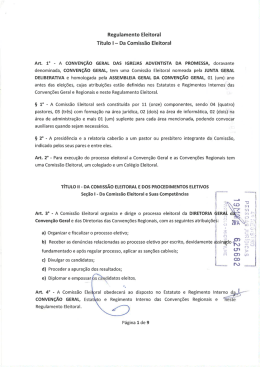 Leia o Regulamento Eleitoral