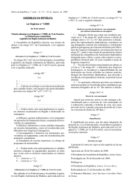 Lei Org&acirc;nica n.&ordm; 1/2009 - Federa&ccedil;&atilde;o Portuguesa de Tiro com Armas