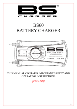 BS60 BATTERY CHARGER