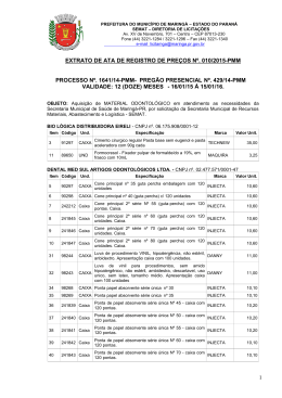 ATA DE REGISTRO DE PREÇOS Nº 006/2005