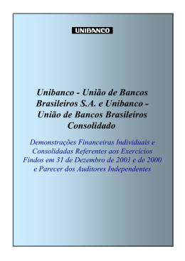 Unibanco - União de Bancos Brasileiros S.A. e Unibanco