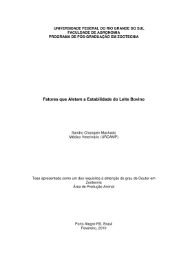 Fatores que Afetam a Estabilidade do Leite Bovino