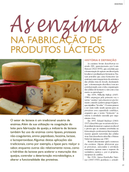 Artigo 1 - As enzimas na fabrica&ccedil;&atilde;o de produtos l&aacute;cteos