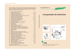 Agrodok-36-A prepara&ccedil;&atilde;o dos lactic&iacute;nios