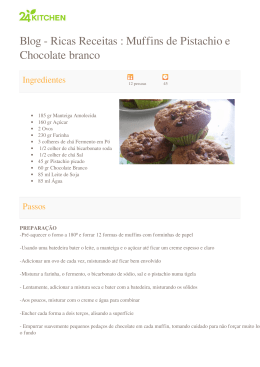 Blog - Ricas Receitas : Muffins de Pistachio e Chocolate branco