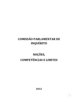 Noções sobre CPI - Assembleia Legislativa do Estado de Goiás