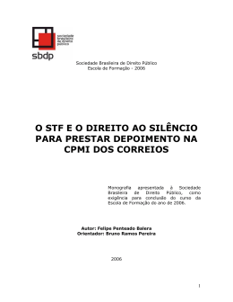 Leia na &Iacute;ntegra a Monografia