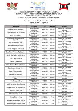 Resultado da Avalia&ccedil;&atilde;o dos Curr&iacute;culos_Apoio II