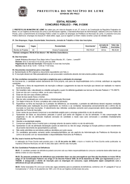 PREFEITURA DO MUNIC&Egrave;PIO DE LEME