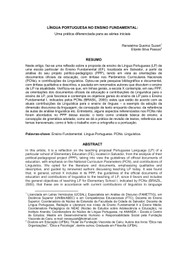 Artigo LINGUA PORTUGUESA NO ENSINO FUNDAMENTAL
