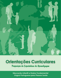 ORIENTAÇÕES CURRICULARES Proposição de Expectativas de